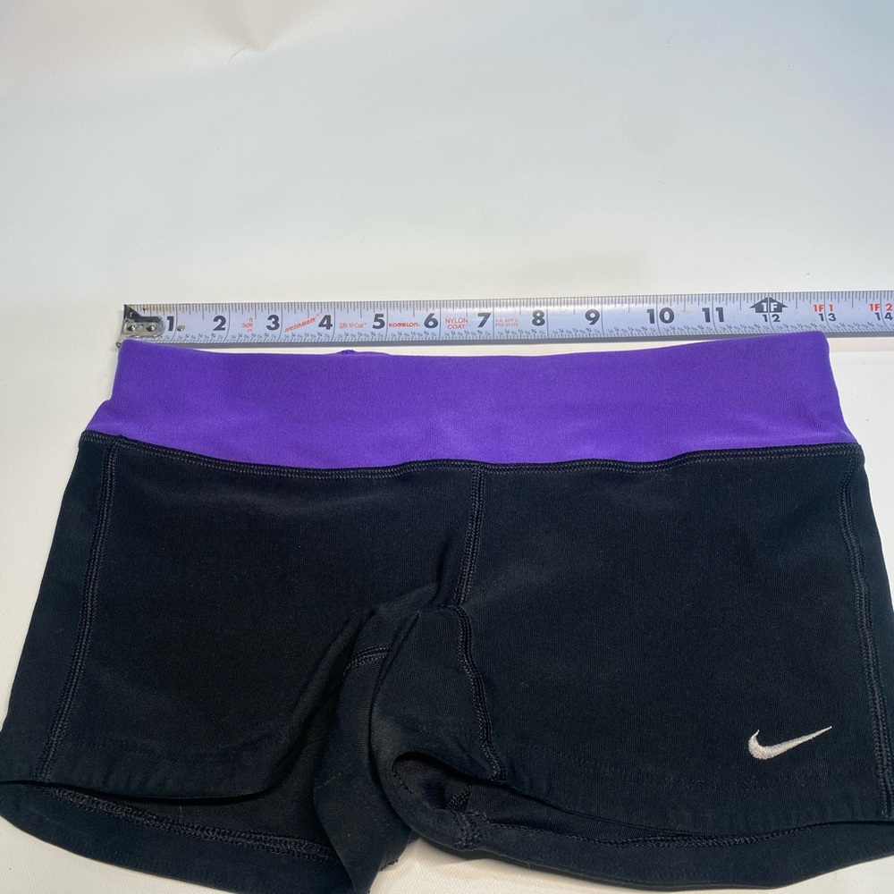 Nike Women's Black and Purple Shorts- size Small - Picture 3 of 4